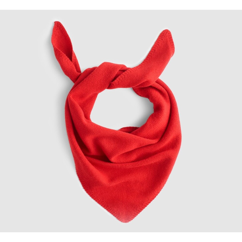 Madewell Bandana Scarf wool cashmere knit womens Red (one size)